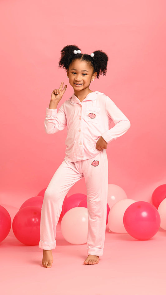 Pink Unisex Kids Pajamas-Ships DEC 5, 2024 Pre-orders