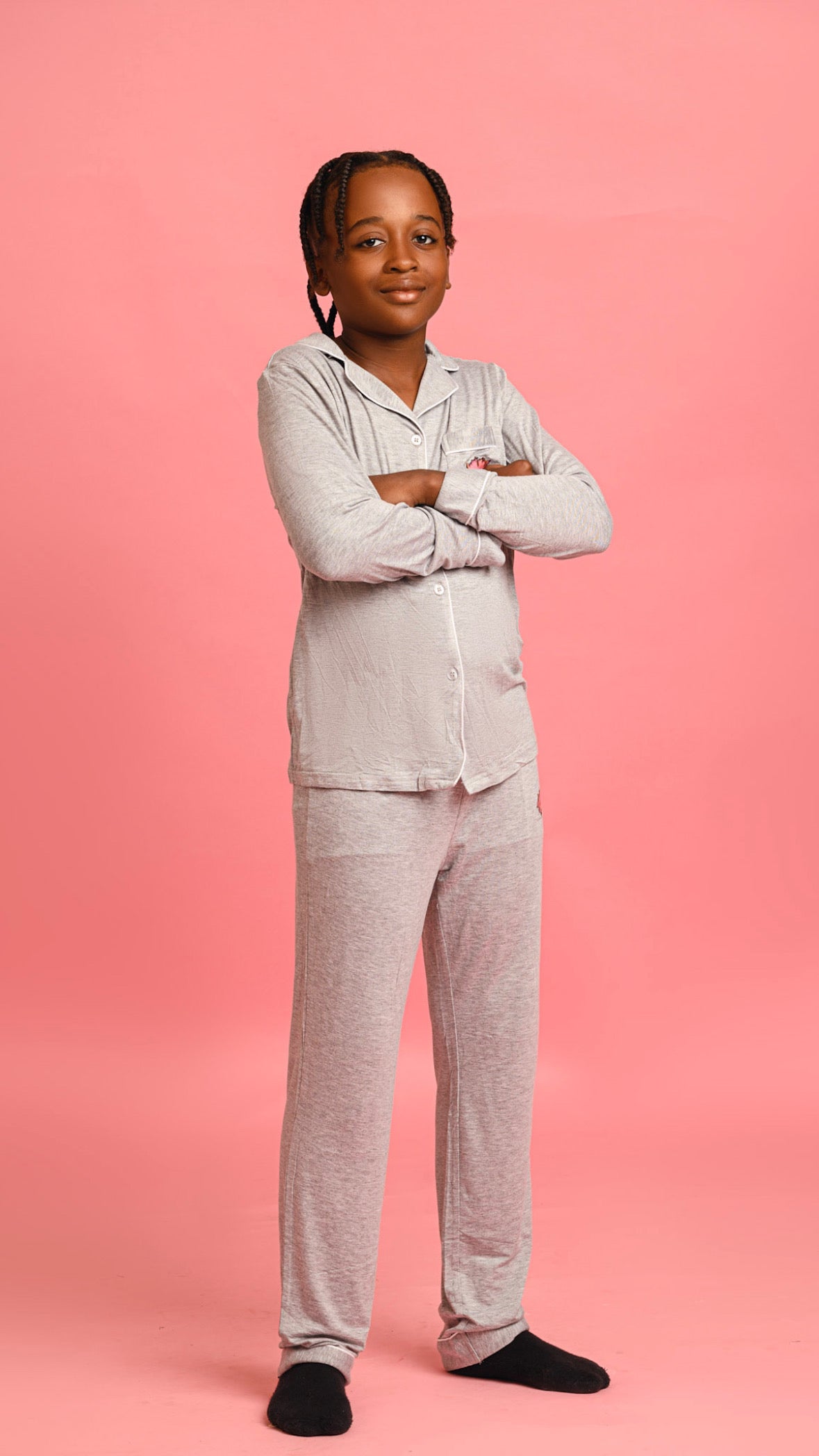 Grey Unisex Kids-All kids Pajamas are Pre-Orders Ship Dec 5,2024