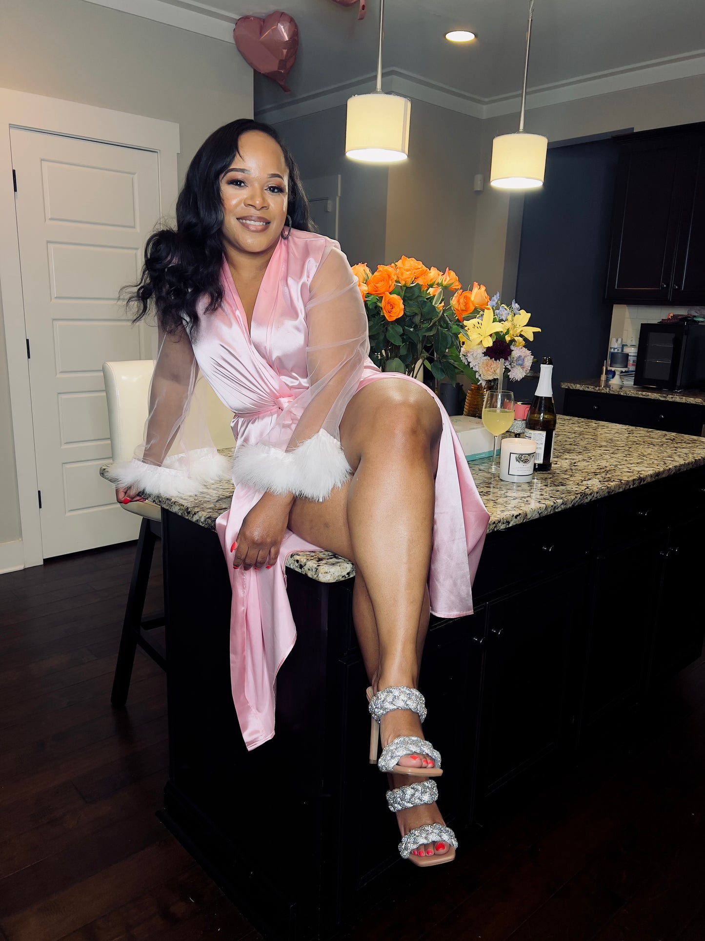 MMB-Sheer Feather Sleeves Robes-Limited Edition-Cyber Monday Sale