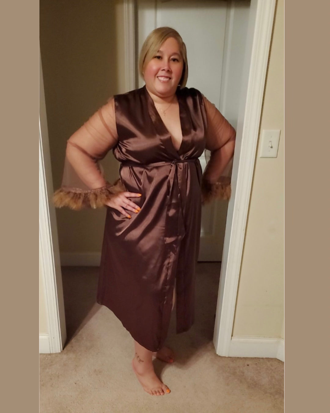 MMB-Sheer Feather Sleeves Robes -Limited Edition